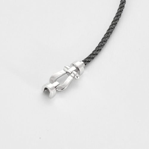 Bracelet FRED - Bracelet « Force 10 » moyen modèle en or gris 58 Facettes DV12985-1