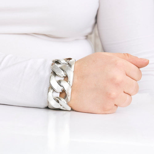 Bracelet HERMÈS - Bracelet Sellier Grand Modèle Hermès en Argent 58 Facettes DV0976-1