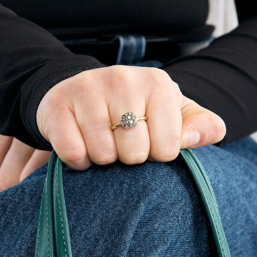 Bague 52.5 POMELLATO - NUDO - Petit modèle - Bague or jaune, or blanc et diamants 58 Facettes DV12990-1-525-3