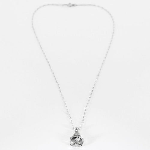 Collier Collier de style art déco en or gris et diamants 58 Facettes DV0665-5