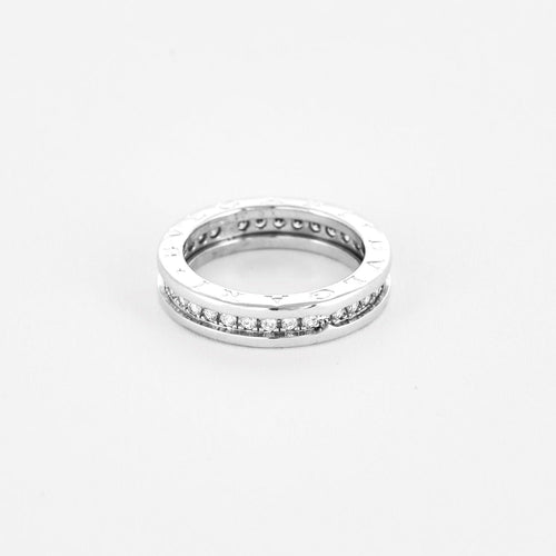 Bague 53 BULGARI - B.zero1 - Bague or gris et diamants 58 Facettes DV0120-19-53-2