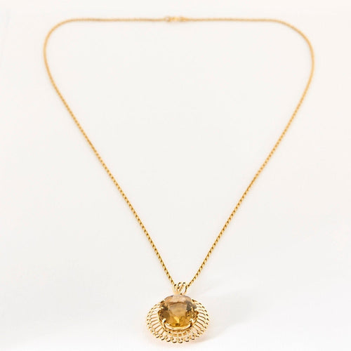 Collier Chaîne et pendentif or jaune et citrine 58 Facettes DV0989-4