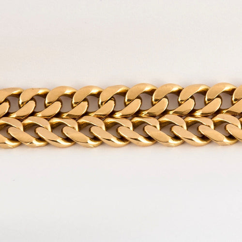 Bracelet Bracelet double maille gourmette or jaune 58 Facettes DV0989-3