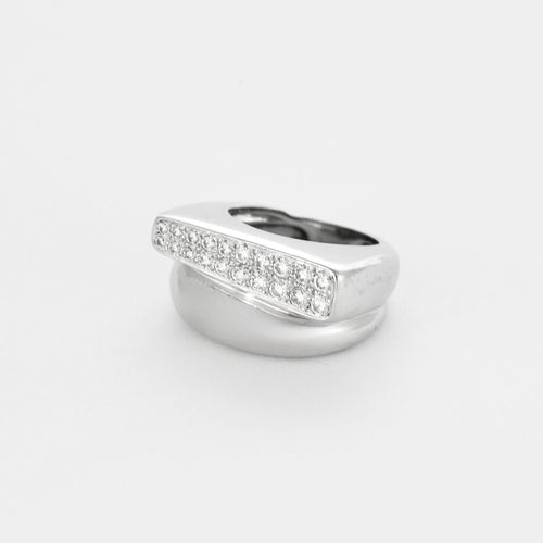 Bague 52 FRED - Sucess - Bague en or gris et diamants 58 Facettes DV0995-1-52-2