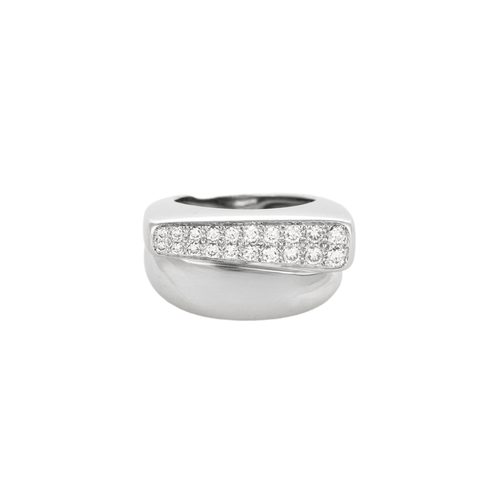 Bague 52 FRED - Sucess - Bague en or gris et diamants 58 Facettes DV0995-1-52-2