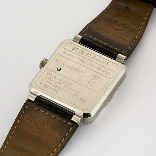 Montre BELL & ROSS - Montre automatique Bell & Ross BR0392 en acier inoxydable et bracelet en cuir. 58 Facettes DV12249-4