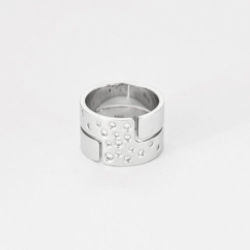 Bague 50 DINH VAN - Seventies -  Bague en or gris et diamants 58 Facettes DV0997-1-50-2