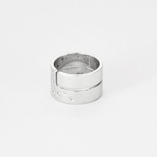 Bague 50 DINH VAN - Seventies -  Bague en or gris et diamants 58 Facettes DV0997-1-50-2