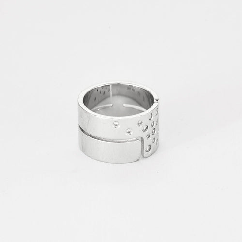 Bague 50 DINH VAN - Seventies -  Bague en or gris et diamants 58 Facettes DV0997-1-50-2