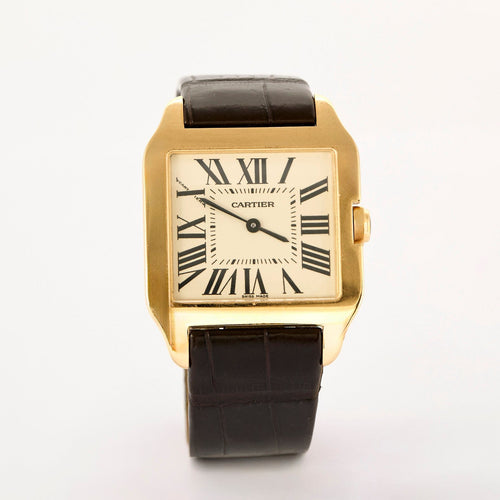 Montre CARTIER - Montre Santos Dumont Réf. 2787 mouvement Quartz avec boîtier et corne en or jaune 58 Facettes DV0994-2