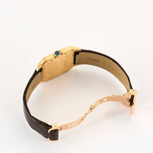 Montre CARTIER - Montre Santos Dumont Réf. 2787 mouvement Quartz avec boîtier et corne en or jaune 58 Facettes DV0994-2