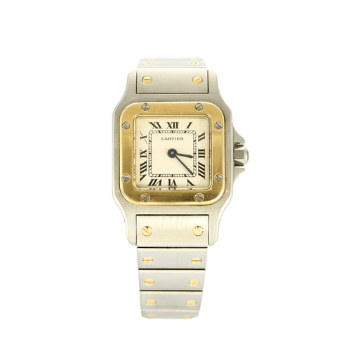 Montre CARTIER - SANTOS - Montre bi-ton Santos Galbée Réf. 1567 en or jaune et acier 58 Facettes DV0999-1