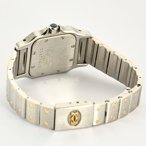 Montre CARTIER - SANTOS - Montre bi-ton Santos Galbée Réf. 1567 en or jaune et acier 58 Facettes DV0999-1