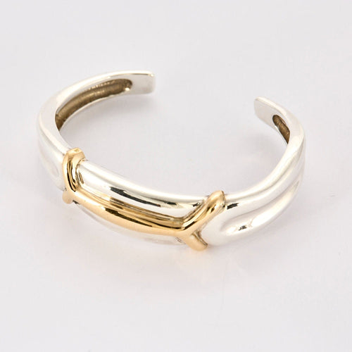 LALAOUNIS - Bracelet torque or et argent