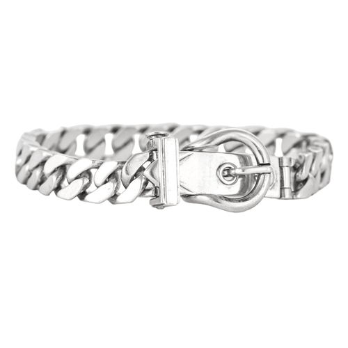 Bracelet HERMES - SELLIER - Bracelet gourmette en argent 58 Facettes DV12948-1