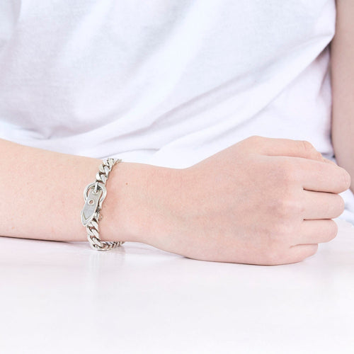 Bracelet HERMES - SELLIER - Bracelet gourmette en argent 58 Facettes DV12948-1