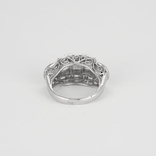 Bague 48 Bague en or blanc et diamants 58 Facettes DV4479-2-48-2