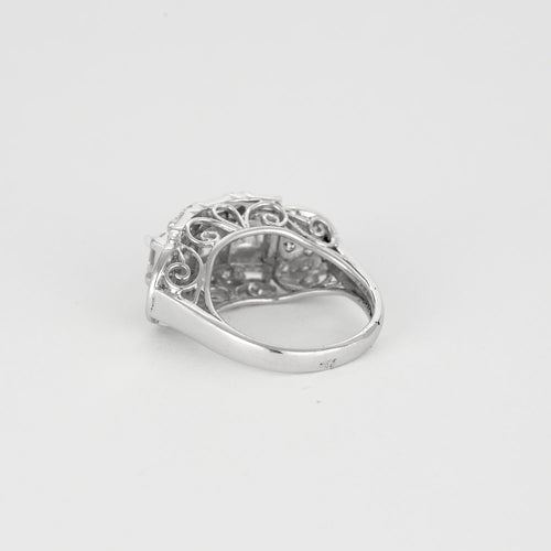 Bague 48 Bague en or blanc et diamants 58 Facettes DV4479-2-48-2
