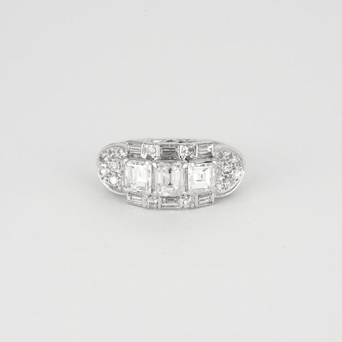 Bague 48 Bague en or blanc et diamants 58 Facettes DV4479-2-48-2