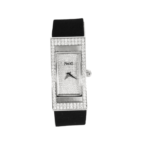 PIAGET - Limelight rectangle allongée - Montre en or blanc et diamants