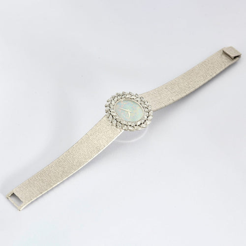 Montre PIAGET - Extraplate Joaillerie - Or blanc, diamants, Opale 58 Facettes DV4479-36