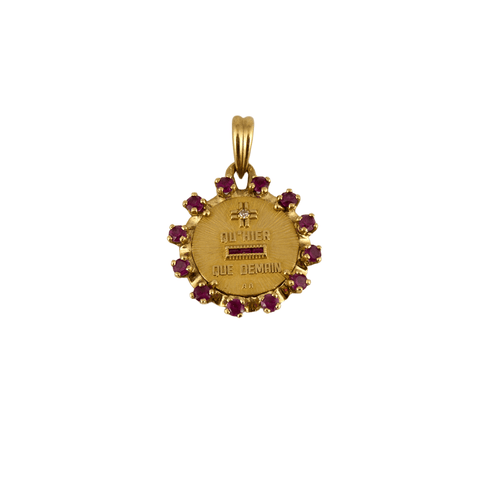 Pendentif Augis Pendentif Pendentif médaille d'amour Augis en or jaune 58 Facettes DV13256-1