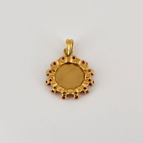 Pendentif Augis Pendentif Pendentif médaille d'amour Augis en or jaune 58 Facettes DV13256-1