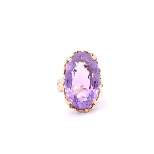 Bague 53 Bague en or jaune et améthyste 58 Facettes DV14341-1-53-2