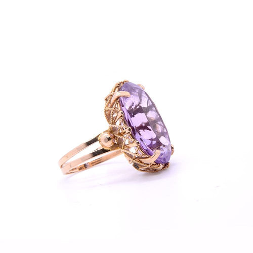 Bague 53 Bague en or jaune et améthyste 58 Facettes DV14341-1-53-2