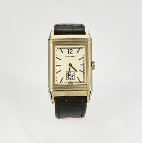 Montre JAEGER LECOULTRE - Reverso Ultra-thin Tribute to 1931 - Elegante montre d'homme à boitier pivotant en or blanc 18 K 58 Facettes DV4479-23
