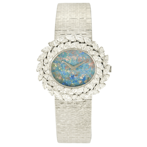 Montre PIAGET - Extraplate Joaillerie - Or blanc, diamants, Opale 58 Facettes DV4479-36