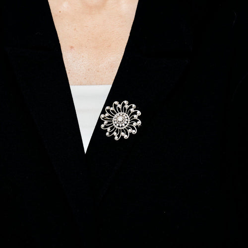 Broche Broche or gris et diamants 58 Facettes DV14293-5