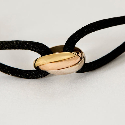 Bracelet Cartier - Bracelet Trinity - cordon noir 58 Facettes DV11526-2