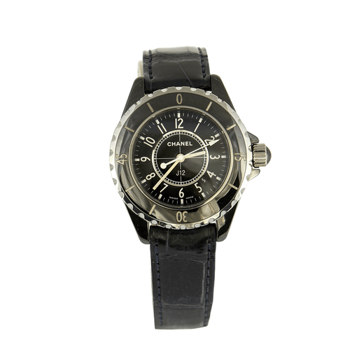 Montre CHANEL - J12 - Montre de dame en céramique noire et acier 58 Facettes DV15048-5