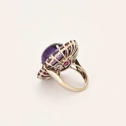 Bague 45 ISABELLE LANGLOIS - Émotion Poire - Bague améthyste et pierres fines 58 Facettes DV0956-2-45-3