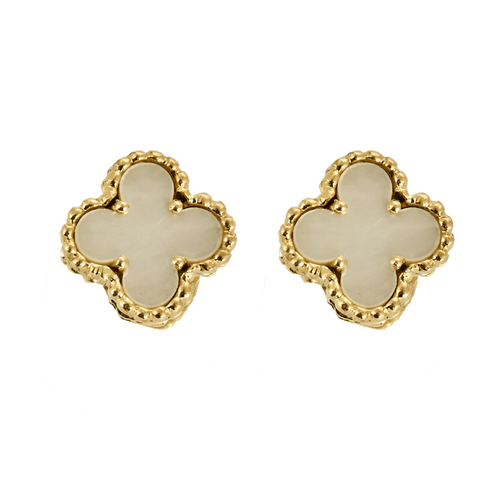 Boucles d'oreilles VAN CLEEF & ARPELS - Puces d'oreilles Sweet Alhambra or jaune et nacre 58 Facettes DV14945-2