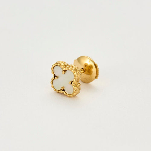 Boucles d'oreilles VAN CLEEF & ARPELS - Puces d'oreilles Sweet Alhambra or jaune et nacre 58 Facettes DV14945-2