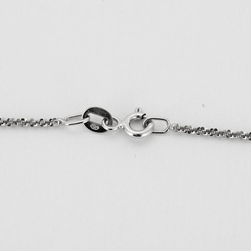 Collier Collier et pendentif Coeur en or gris et diamants noirs 58 Facettes DV6568-1