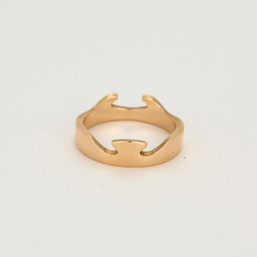 Bague 57.5 Georg Jensen - Fusion - Bague d'extrémité en or rose 58 Facettes DV14365-3-575-2