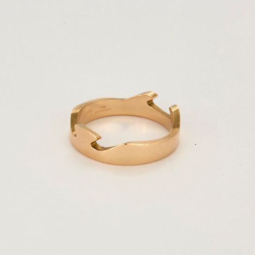 Bague 57.5 Georg Jensen - Fusion - Bague d'extrémité en or rose 58 Facettes DV14365-1-575-2