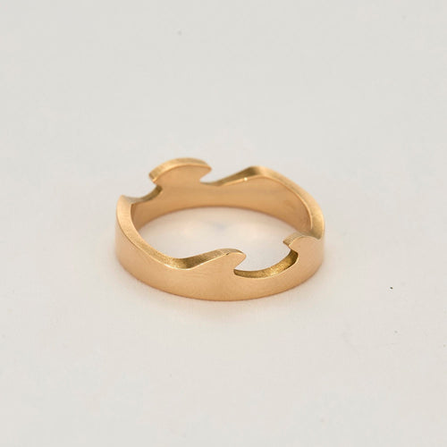 Bague 57.5 Georg Jensen - Fusion - Bague d'extrémité en or rose 58 Facettes DV14365-1-575-2