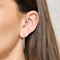 Boucles d'oreilles Paire d'anneaux d'oreilles en or gris et diamants 58 Facettes DV11154-2