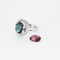 Bague 52 POIRAY - Ma préference - Bague en or gris et diamants, topaze blue london - tourmaline rose 58 Facettes DV0936-2