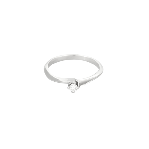 CHIMENTO - Bague solitaire en or blanc, diamant