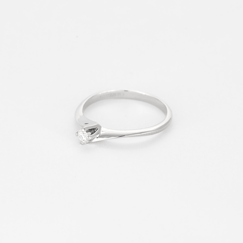 Bague 53.5 CHIMENTO - Bague solitaire en or blanc, diamant 58 Facettes DV12410-30