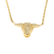 Collier FRED - Collier en or jaune et tête de taureau diamantée 58 Facettes DV12799-5