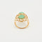 Bague 55 Bague en or jaune beryl vert et diamants 58 Facettes DV14301-7