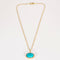 Collier Chaîne en or jaune et pendentif turquoise 58 Facettes DV0260-10