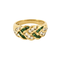 Bague 54 Bague en or jaune diamants et émeraudes 58 Facettes DV9709-3-54-3