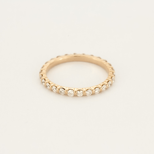 Bague 55 FRED - Alliance en or rose et diamants 58 Facettes DV14760-3